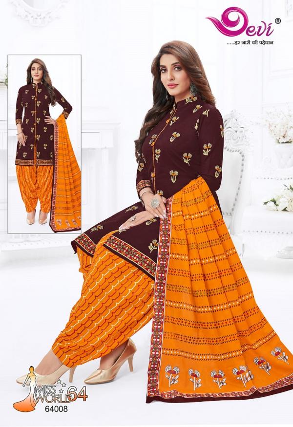 Devi Miss World Vol-64 Cambric Cotton Designer Dress Material